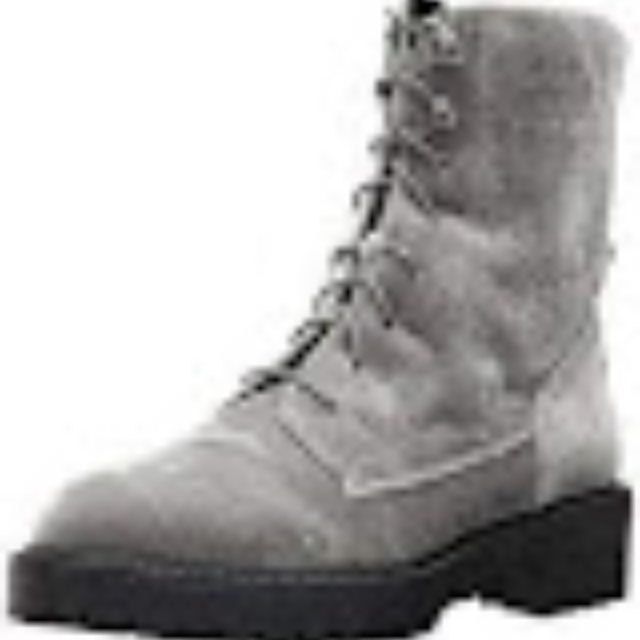 New Report Rubin Velvet Combat Boot in Gray size 8 - Picture 1 of 3